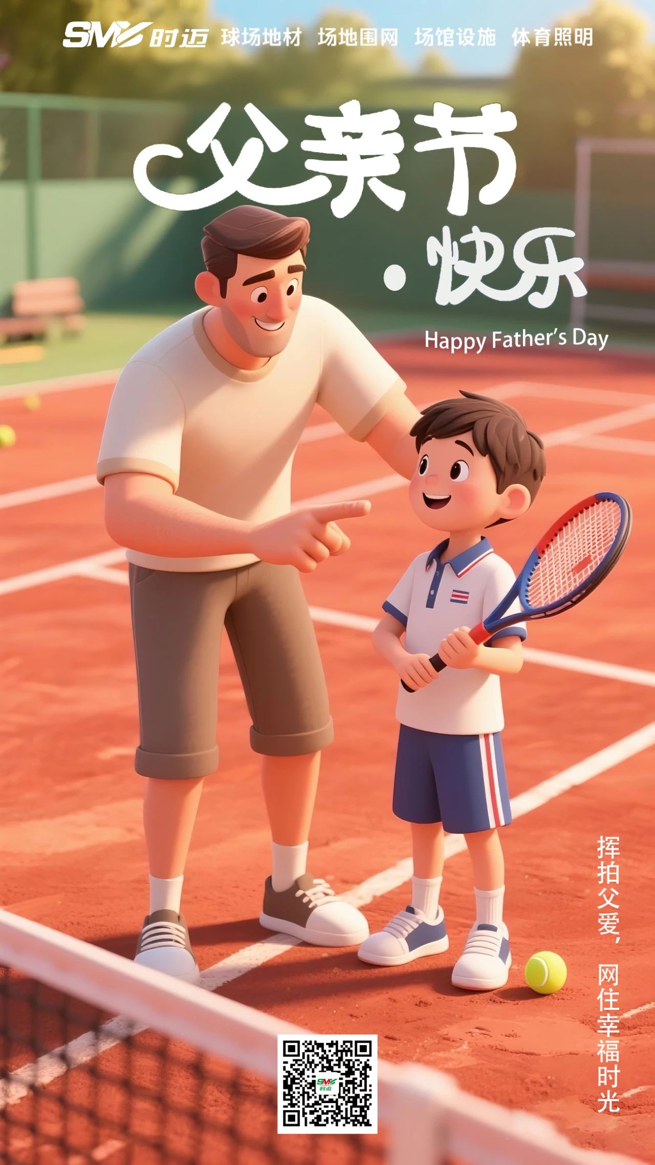 时迈体育丨挥拍父爱，网住幸福时光！